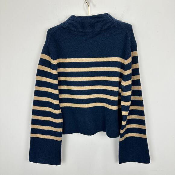 J.Crew Chunky Crewneck Sweater Supersoft Yarn Cropped Oversized Navy XS NWT - Picture 12 of 12